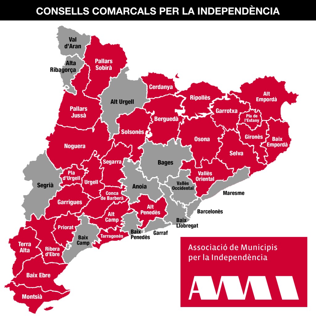 Consells comarcals adherits a l'AMI